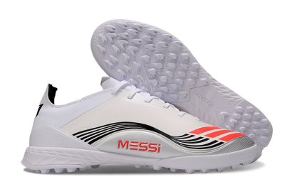 Men's Adidas F50 Elite TF Artificial Turf Low-Tops Football Shoes - Beige/Red/Black