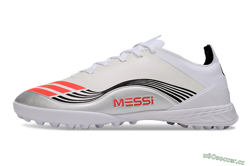 Men's Adidas F50 Elite TF Artificial Turf Low-Tops Football Shoes - Beige/Red/Black 0