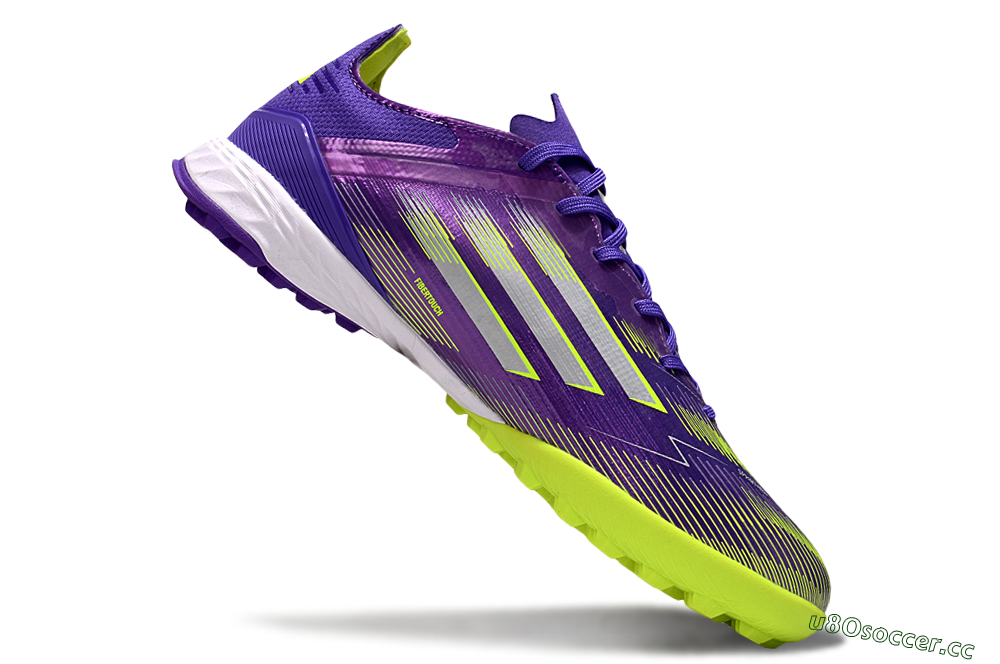 Men's Adidas F50 Elite TF Artificial Turf Low-Tops Football Shoes - Purple/Yellow/White 4