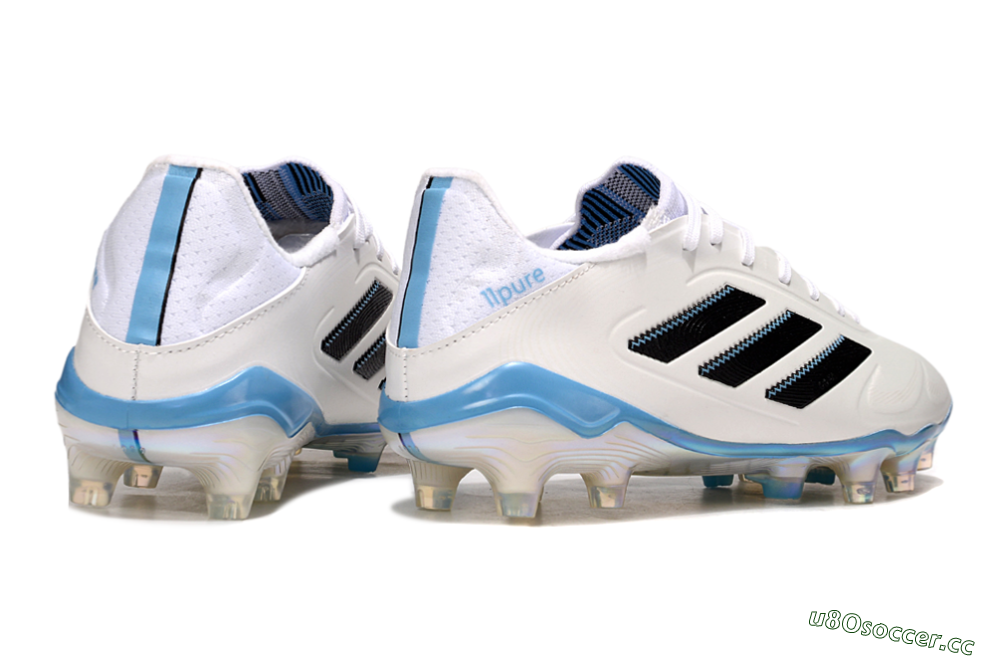Men's Adidas Copa Pure 3 Elite FG Firm Ground Low-Tops Football Boots - Beige/Black/Blue 6