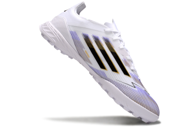 Men's Adidas F50 Elite TF Artificial Turf Low-Tops Football Shoes - White/Blue/Black