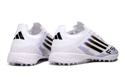 Men's Adidas F50 Elite TF Artificial Turf Low-Tops Football Shoes - White/Blue/Black