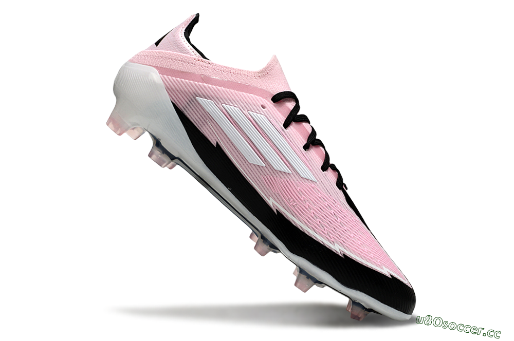 Men's Messi x Adidas F50 Elite FG Firm Ground Low-Tops Football Boots - Pink/Black/Whtie 4