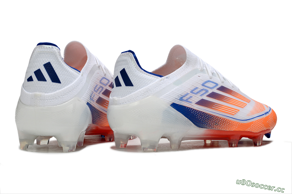 Men's Adidas F50 Elite FG Firm Ground Low-Tops Football Boots - White/Red/Blue 6