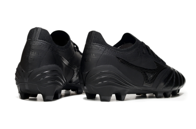 Men's Mizuno Morelia Neo 4 FG Firm Ground Low-Tops Football Boots - Black/Black/Black