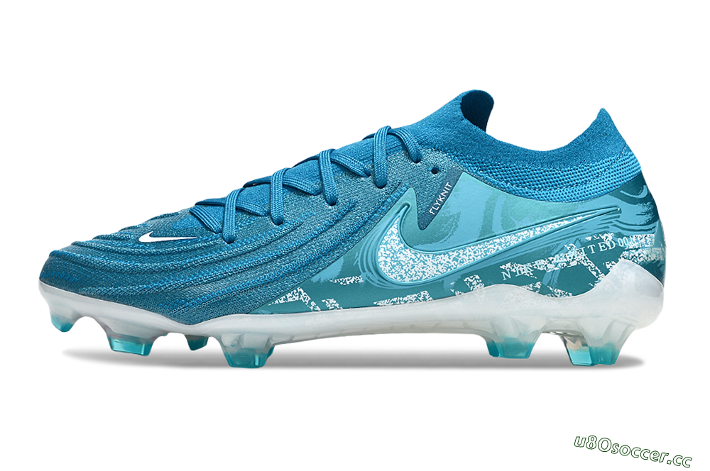 Men's Nike Phantom GX 2 Elite FG Firm Ground Low-Tops Football Boots - Jade/White/Blue 0