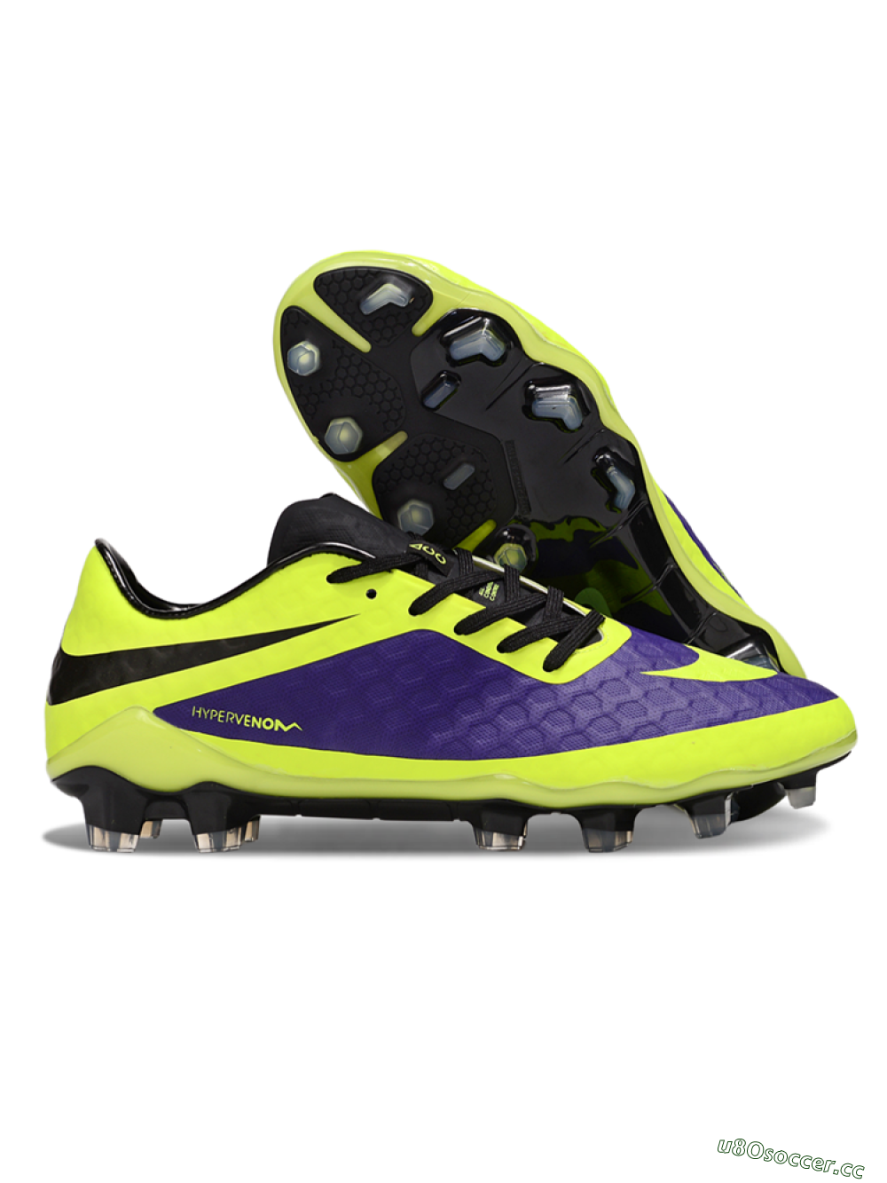 Men's Nike Hypervenom Phantom FG Firm Ground Low-Tops Football Boots - Yellow/Purple/Black 2