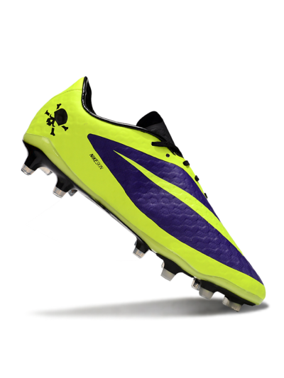 Men's Nike Hypervenom Phantom FG Firm Ground Low-Tops Football Boots - Yellow/Purple/Black