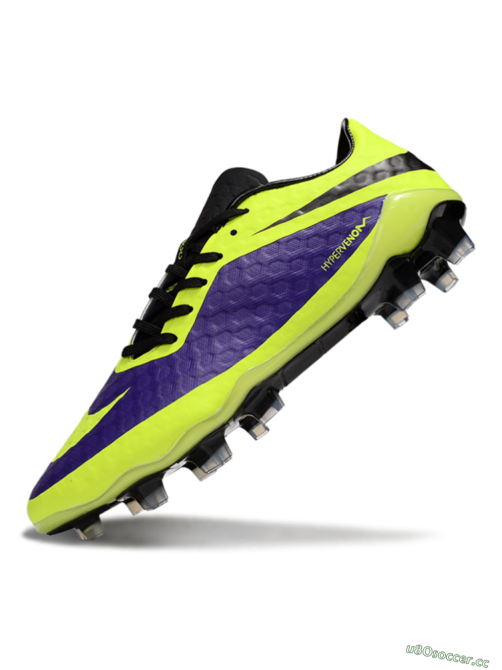 Men's Nike Hypervenom Phantom FG Firm Ground Low-Tops Football Boots - Yellow/Purple/Black 5