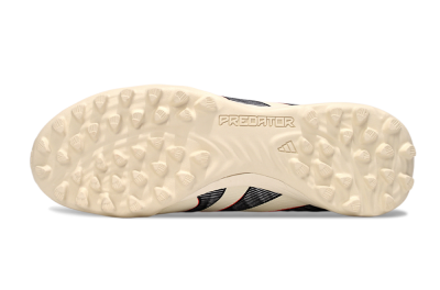 Unisex Adidas Predator Elite Foldover Tongue TF Artificial Turf Low-Tops Football Shoes - Beige/Black/Red