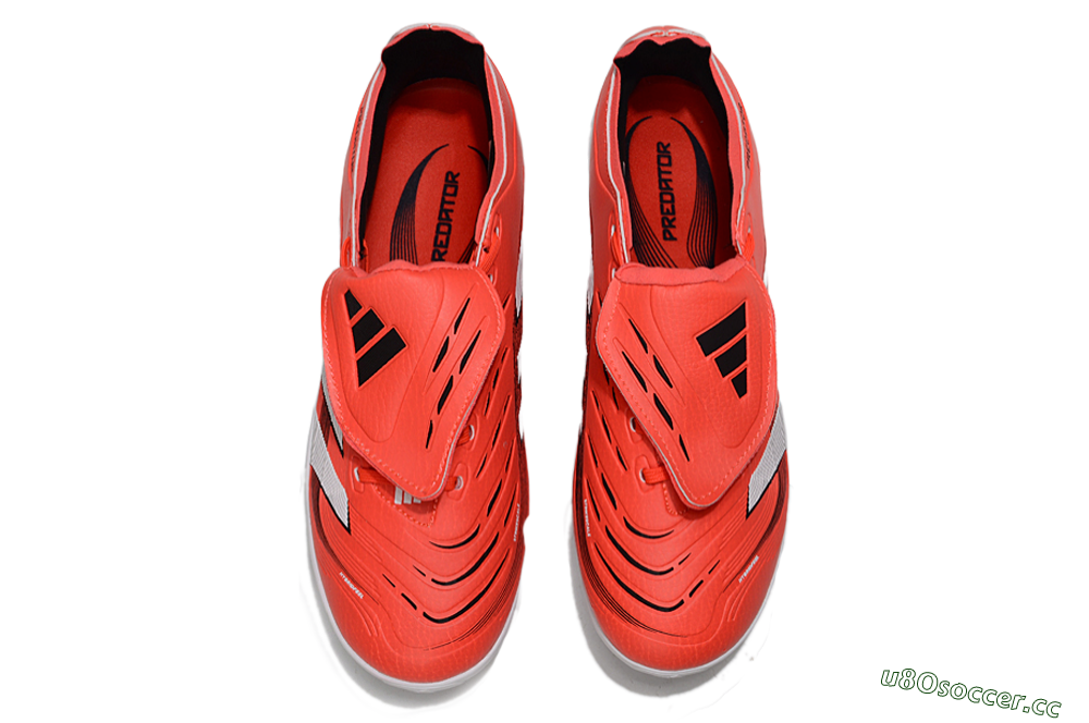 Unisex Adidas Predator Elite Foldover Tongue TF Artificial Turf Low-Tops Football Shoes - Red/White/Black 4