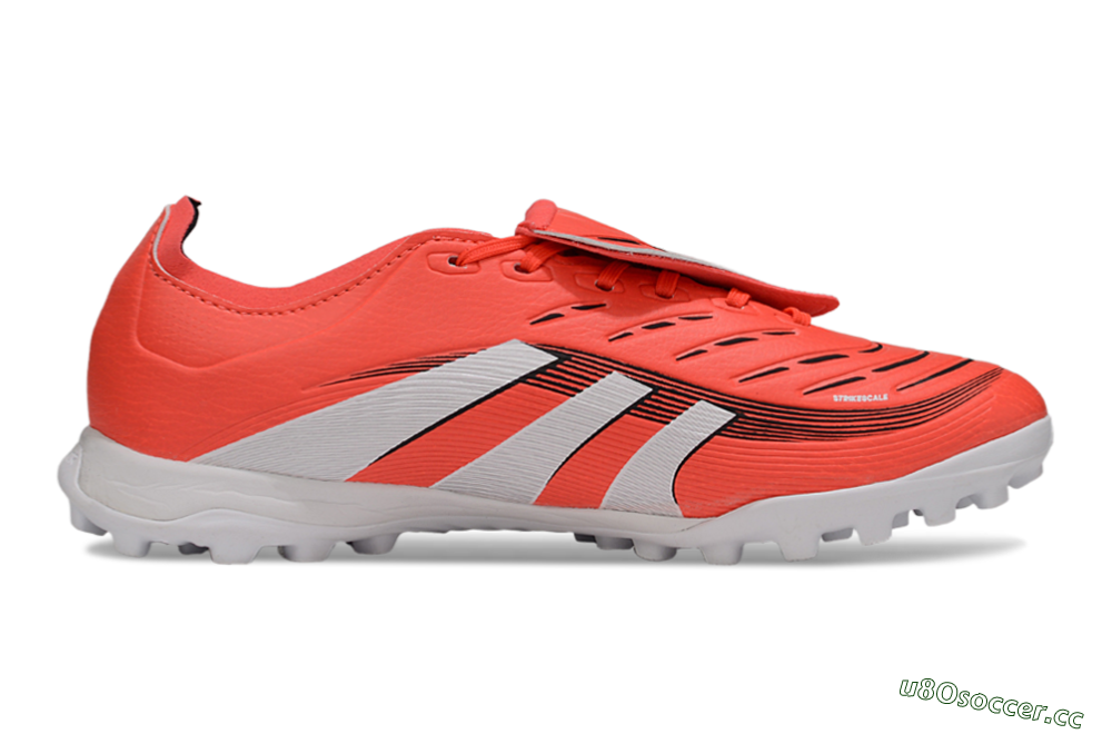 Unisex Adidas Predator Elite Foldover Tongue TF Artificial Turf Low-Tops Football Shoes - Red/White/Black 7