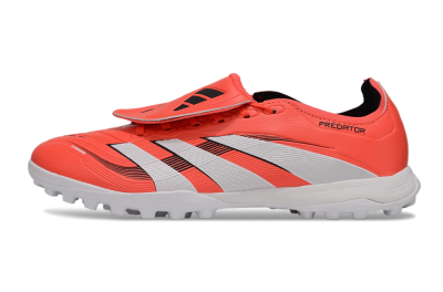 Unisex Adidas Predator Elite Foldover Tongue TF Artificial Turf Low-Tops Football Shoes - Red/White/Black