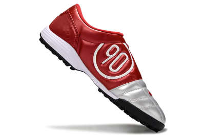 Men's Nike Total 90 III TF Artificial Turf Low-Tops Football Shoes - Silver/Red/Black