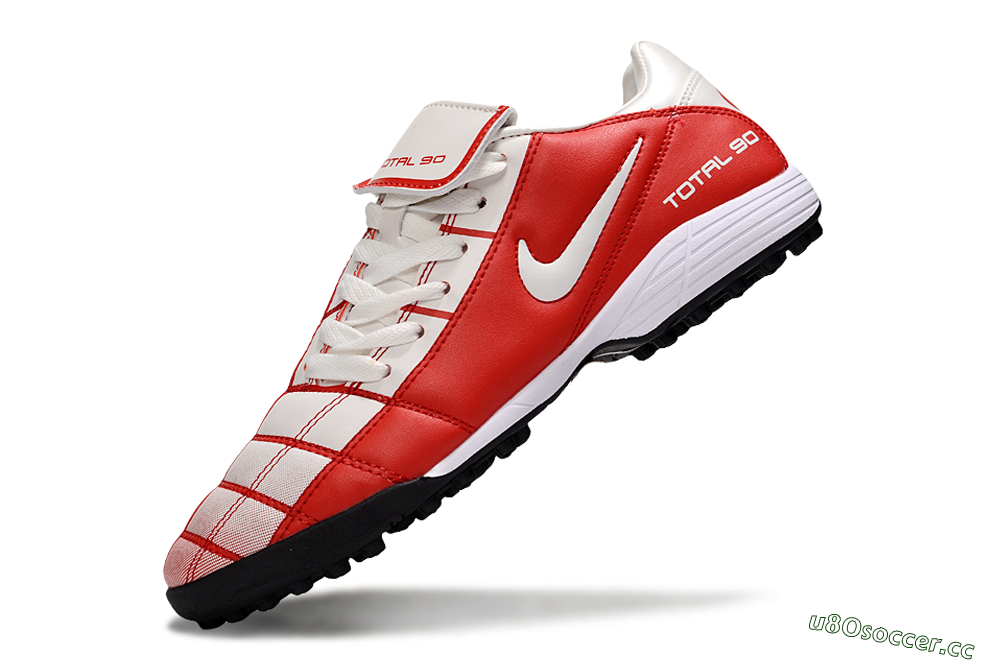 Men's Nike Total 90 III TF Artificial Turf Low-Tops Football Shoes - White/Red/Black 6