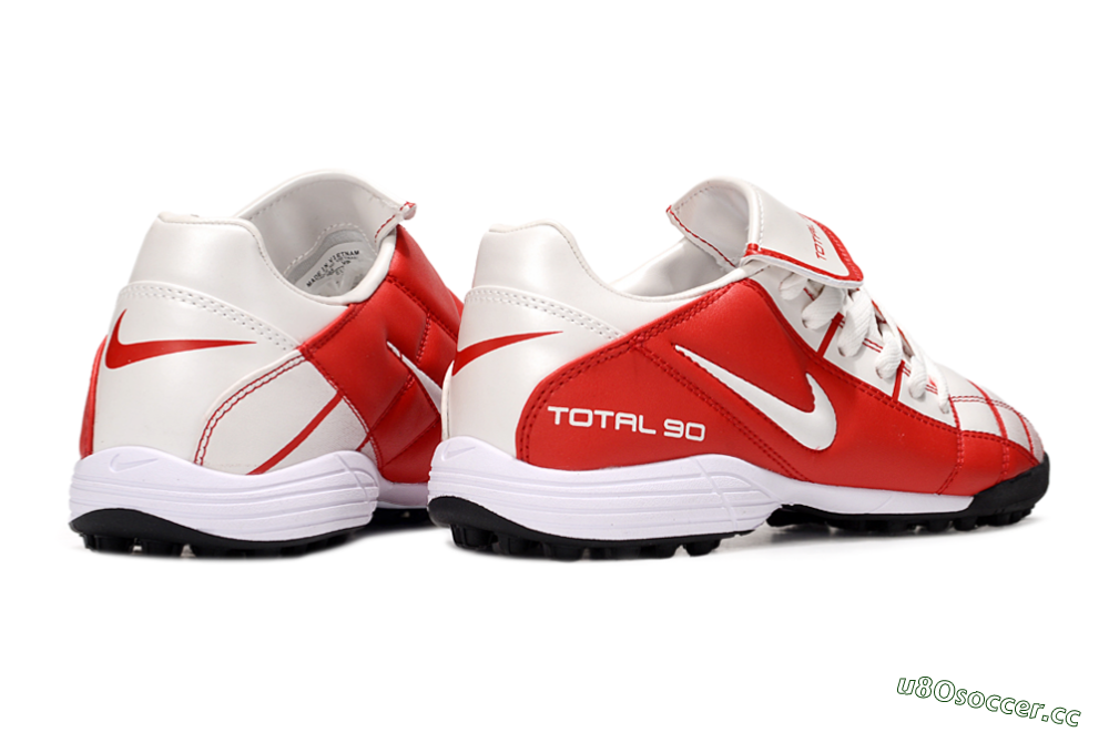 Men's Nike Total 90 III TF Artificial Turf Low-Tops Football Shoes - White/Red/Black 7