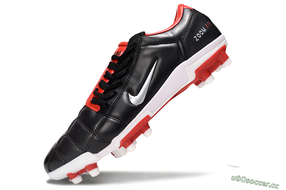 Men's Nike Air Zoom Total 90 III FG Firm Ground Low-Tops Football Boots - Black/White/Red 6