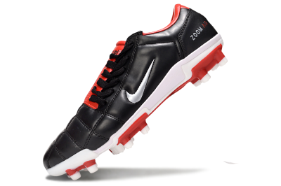 Men's Nike Air Zoom Total 90 III FG Firm Ground Low-Tops Football Boots - Black/White/Red