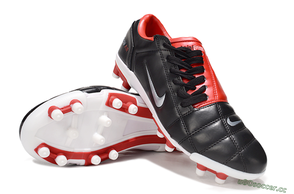 Men's Nike Air Zoom Total 90 III FG Firm Ground Low-Tops Football Boots - Black/White/Red 4