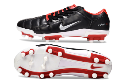 Men's Nike Air Zoom Total 90 III FG Firm Ground Low-Tops Football Boots - Black/White/Red