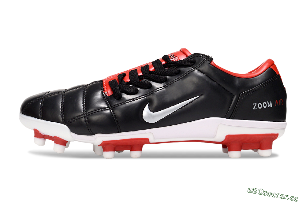 Men's Nike Air Zoom Total 90 III FG Firm Ground Low-Tops Football Boots - Black/White/Red 0