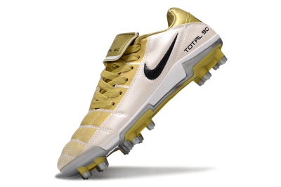 Men's Nike Total 90 III FG Firm Ground Low-Tops Football Boots - Gold/Beige/Black