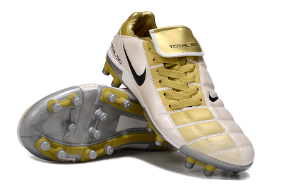 Men's Nike Total 90 III FG Firm Ground Low-Tops Football Boots - Gold/Beige/Black