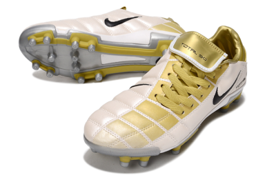 Men's Nike Total 90 III FG Firm Ground Low-Tops Football Boots - Gold/Beige/Black