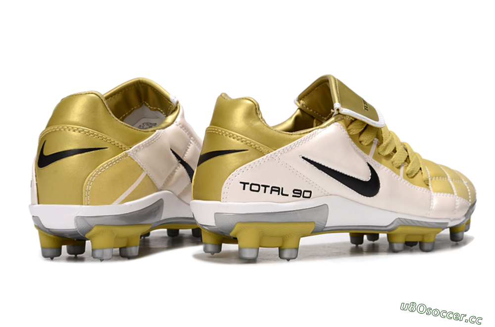 Men's Nike Total 90 III FG Firm Ground Low-Tops Football Boots - Gold/Beige/Black 7