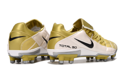 Men's Nike Total 90 III FG Firm Ground Low-Tops Football Boots - Gold/Beige/Black