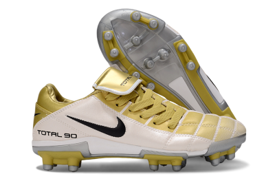 Men's Nike Total 90 III FG Firm Ground Low-Tops Football Boots - Gold/Beige/Black