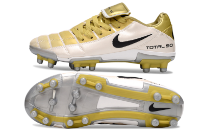 Men's Nike Total 90 III FG Firm Ground Low-Tops Football Boots - Gold/Beige/Black