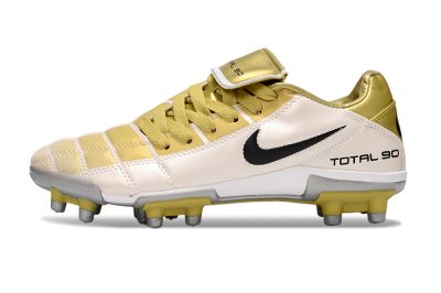 Men's Nike Total 90 III FG Firm Ground Low-Tops Football Boots - Gold/Beige/Black