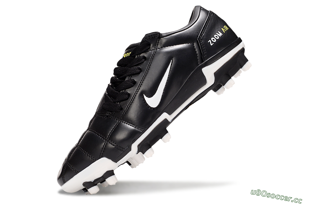 Men's Nike Air Zoom Total 90 III FG Firm Ground Low-Tops Football Boots - Black/White/Yellow 6