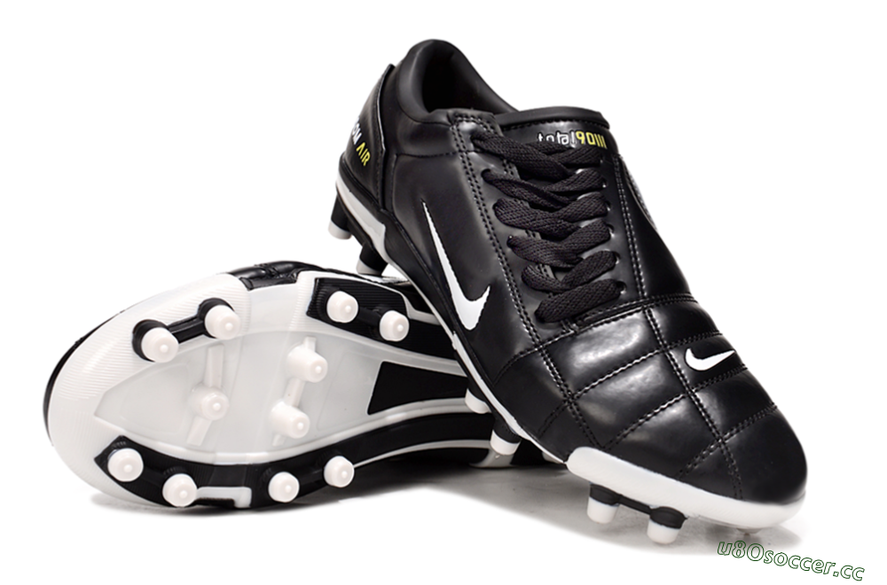 Men's Nike Air Zoom Total 90 III FG Firm Ground Low-Tops Football Boots - Black/White/Yellow 4