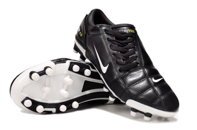 Men's Nike Air Zoom Total 90 III FG Firm Ground Low-Tops Football Boots - Black/White/Yellow