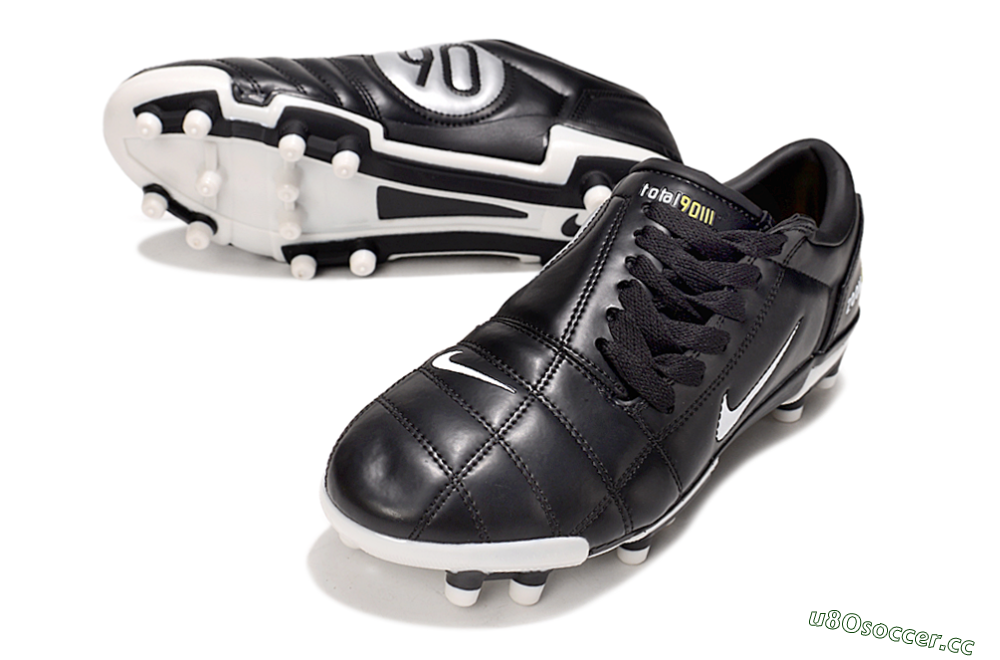 Men's Nike Air Zoom Total 90 III FG Firm Ground Low-Tops Football Boots - Black/White/Yellow 3