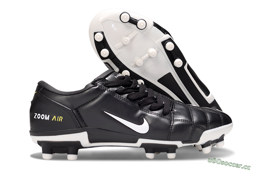 Men's Nike Air Zoom Total 90 III FG Firm Ground Low-Tops Football Boots - Black/White/Yellow 2