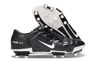Men's Nike Air Zoom Total 90 III FG Firm Ground Low-Tops Football Boots - Black/White/Yellow