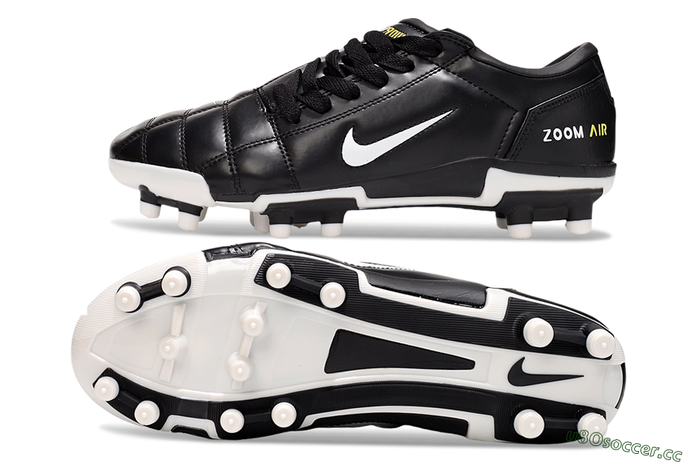 Men's Nike Air Zoom Total 90 III FG Firm Ground Low-Tops Football Boots - Black/White/Yellow 1