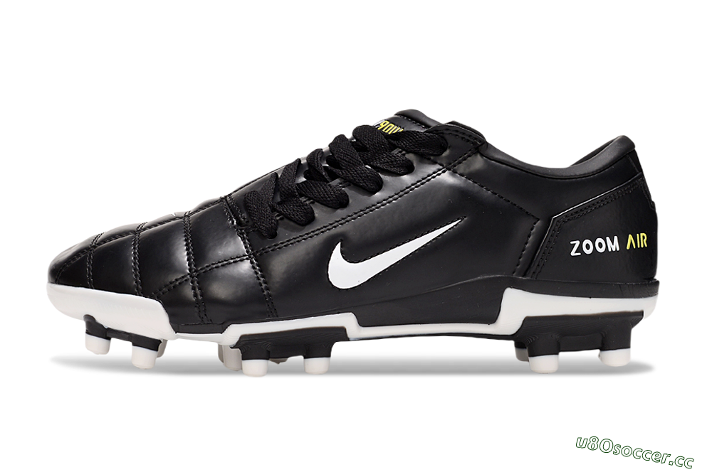 Men's Nike Air Zoom Total 90 III FG Firm Ground Low-Tops Football Boots - Black/White/Yellow 0