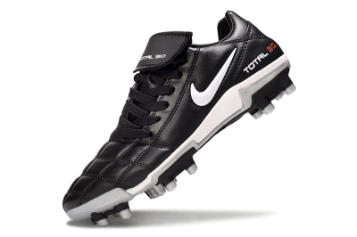 Men's Nike Total 90 III FG Firm Ground Low-Tops Football Boots - Black/White/Red