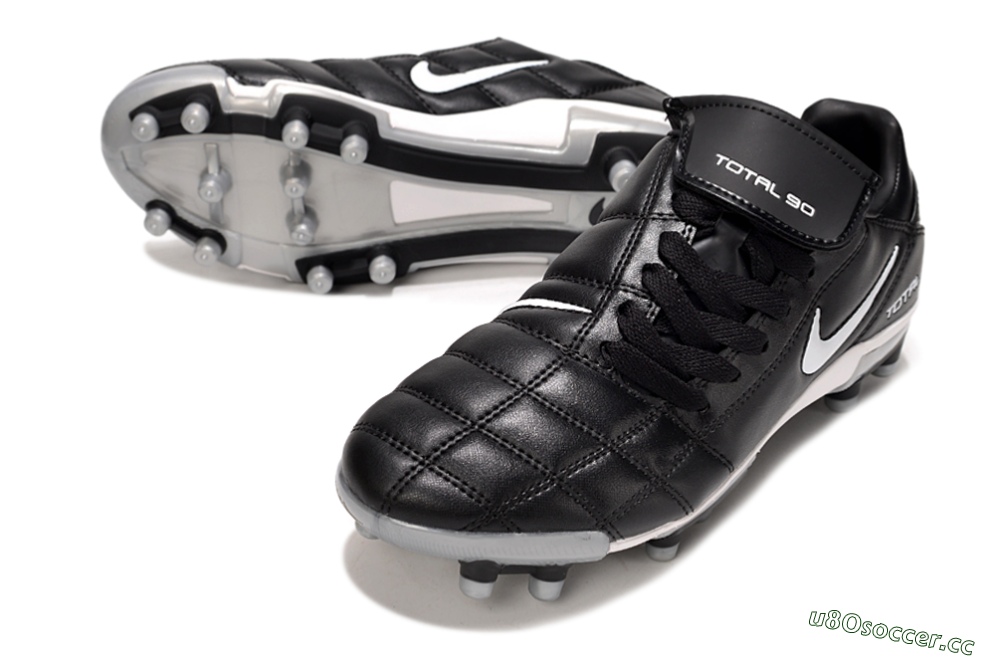 Men's Nike Total 90 III FG Firm Ground Low-Tops Football Boots - Black/White/Red 3