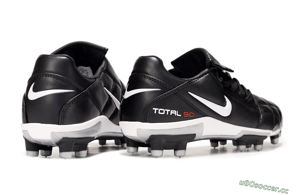 Men's Nike Total 90 III FG Firm Ground Low-Tops Football Boots - Black/White/Red 7