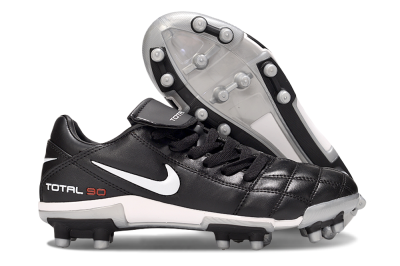 Men's Nike Total 90 III FG Firm Ground Low-Tops Football Boots - Black/White/Red