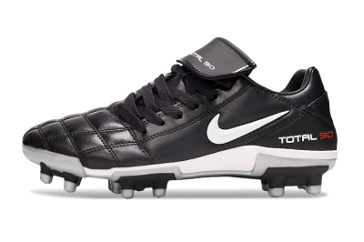 Men's Nike Total 90 III FG Firm Ground Low-Tops Football Boots - Black/White/Red