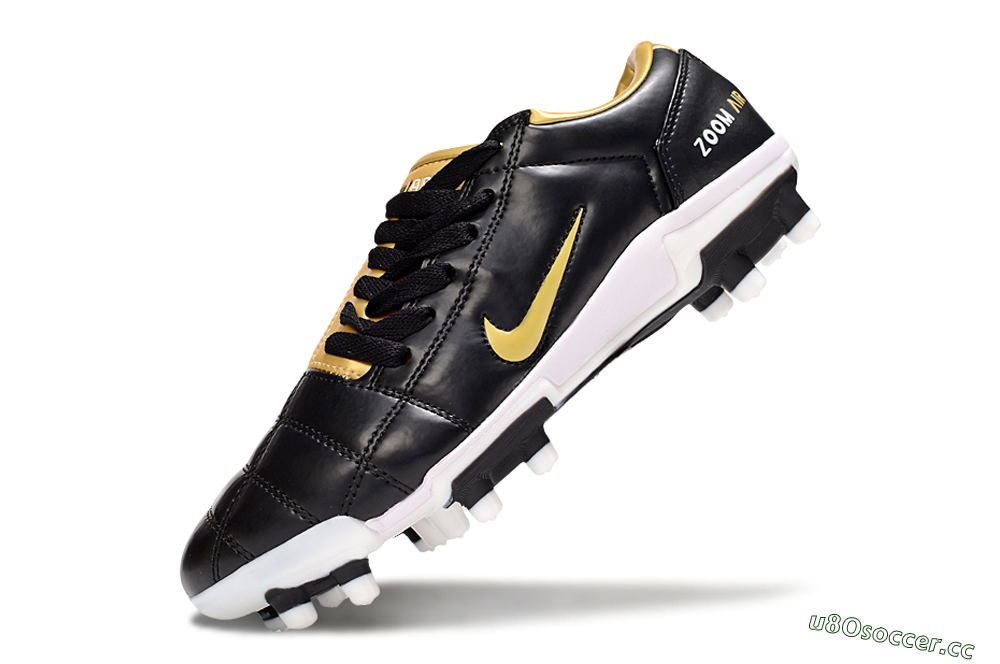 Men's Nike Air Zoom Total 90 III FG Firm Ground Low-Tops Football Boots - Black/Gold/White 6