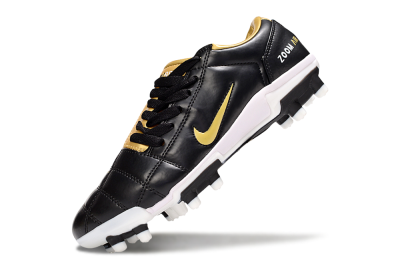 Men's Nike Air Zoom Total 90 III FG Firm Ground Low-Tops Football Boots - Black/Gold/White