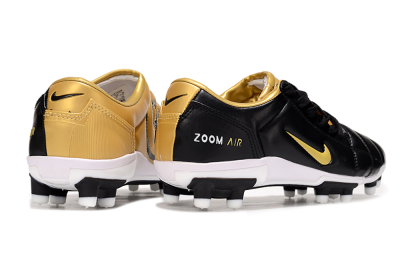 Men's Nike Air Zoom Total 90 III FG Firm Ground Low-Tops Football Boots - Black/Gold/White