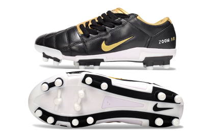 Men's Nike Air Zoom Total 90 III FG Firm Ground Low-Tops Football Boots - Black/Gold/White
